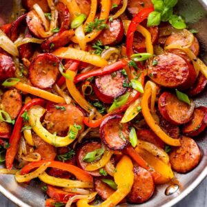 Kielbasa with Peppers and Onions