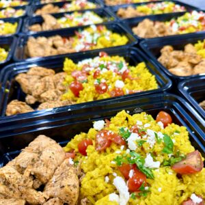 Yellow Rice and Mediterranean Chicken