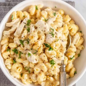 Lemon Pepper Chicken with Alfredo Pasta