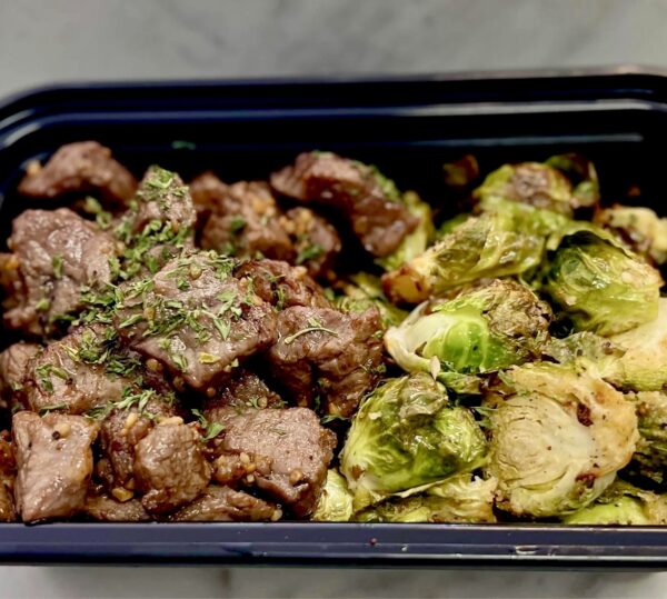 Steak with Potatoes and Balsamic Brussel Sprouts - Image 2