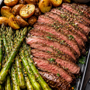 Steak with Potatoes and Asparagus