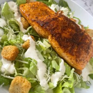 Cajun Salmon Caesar Salad
