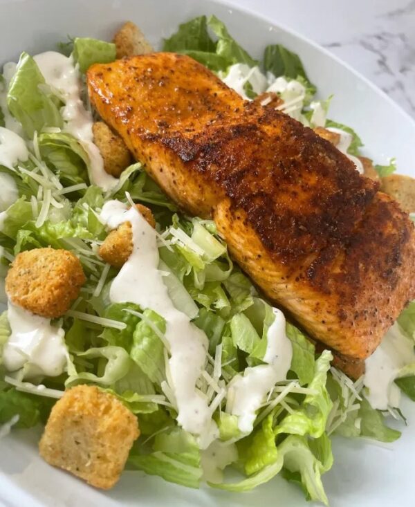 Cajun Salmon Caesar Salad